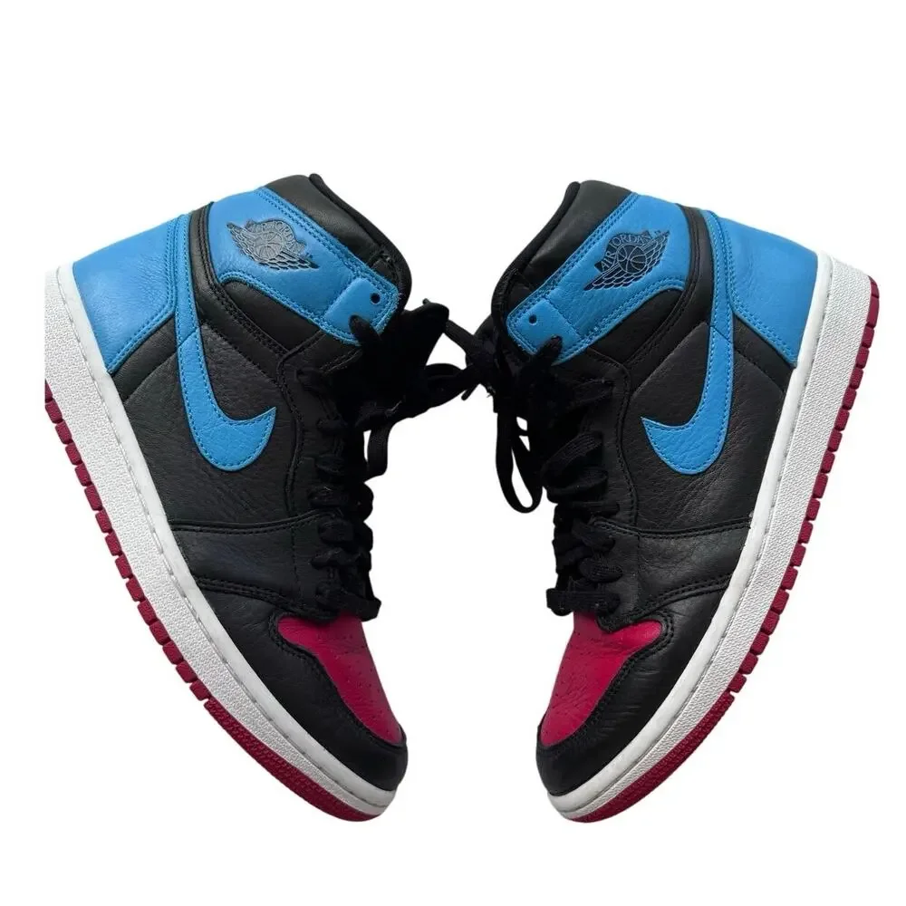 Nike Air Jordan 1 Mid Fearless Facetasm Red Blue Black Sneakers Men’s 8.5 Rare